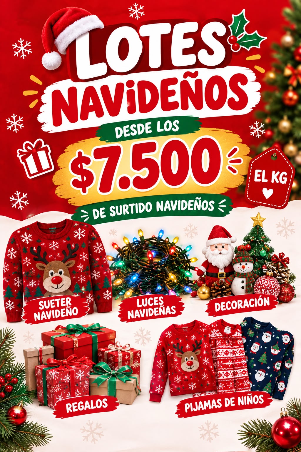 LOTES NAVIDEÑOS SURTIDOS 7.500 KG